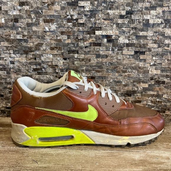 2007 OG Nike Air Max 90 Premium QS UMBER VOLT  12 - Picture 7 of 11